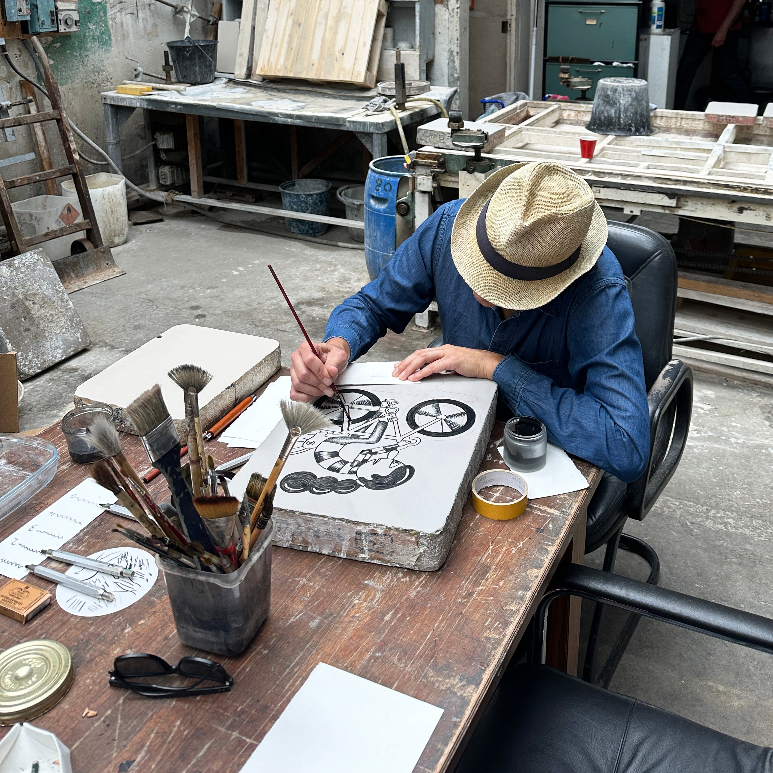 “Cyclist, Rue du Montparnasse”, Jeremyville by Idem